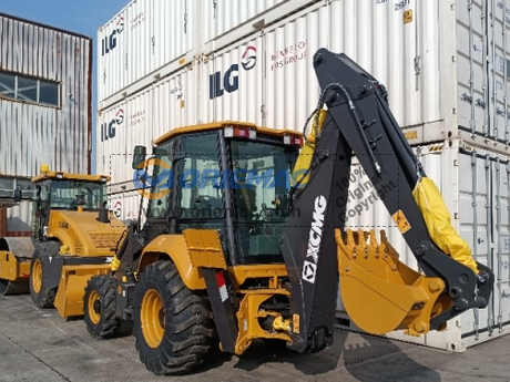 Guatemala - 1 Unit XCMG XC870K Backhoe Loader & 1 XS123 Road Roller